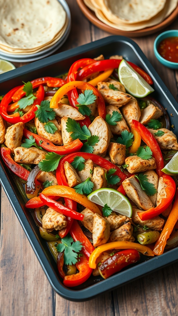 Pan Chicken Fajitas Recipe