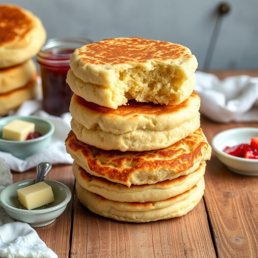 english muffin recipe with einkorn flour​