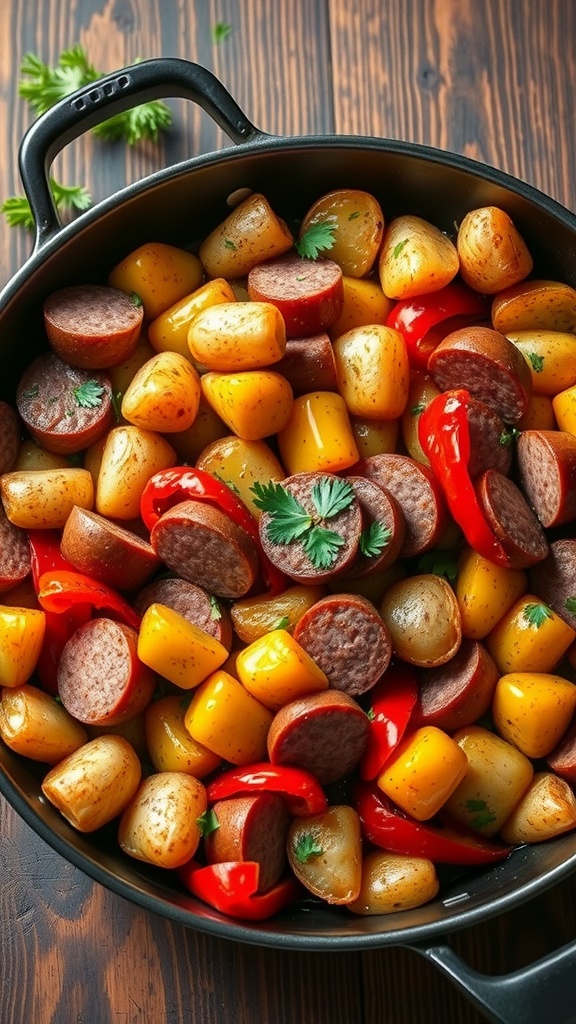 One Pan Kielbasa and Potatoes Delight